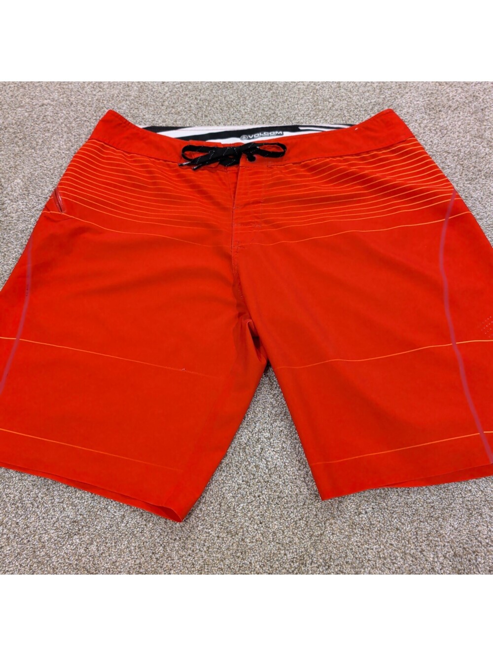 Volcom Mod Tech Pro Red Board Shorts Surf Swim Trunks Approx Large